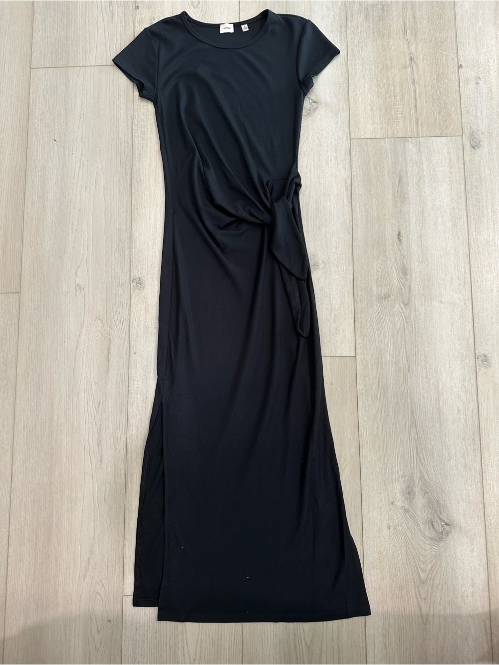 Wilfred Black Side Tie Midi Maxi Dress XS